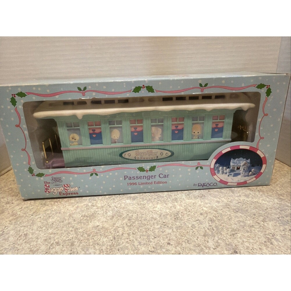 Enesco Precious Moments 1996 Limited Edition Sugar Town Passenger Car Train